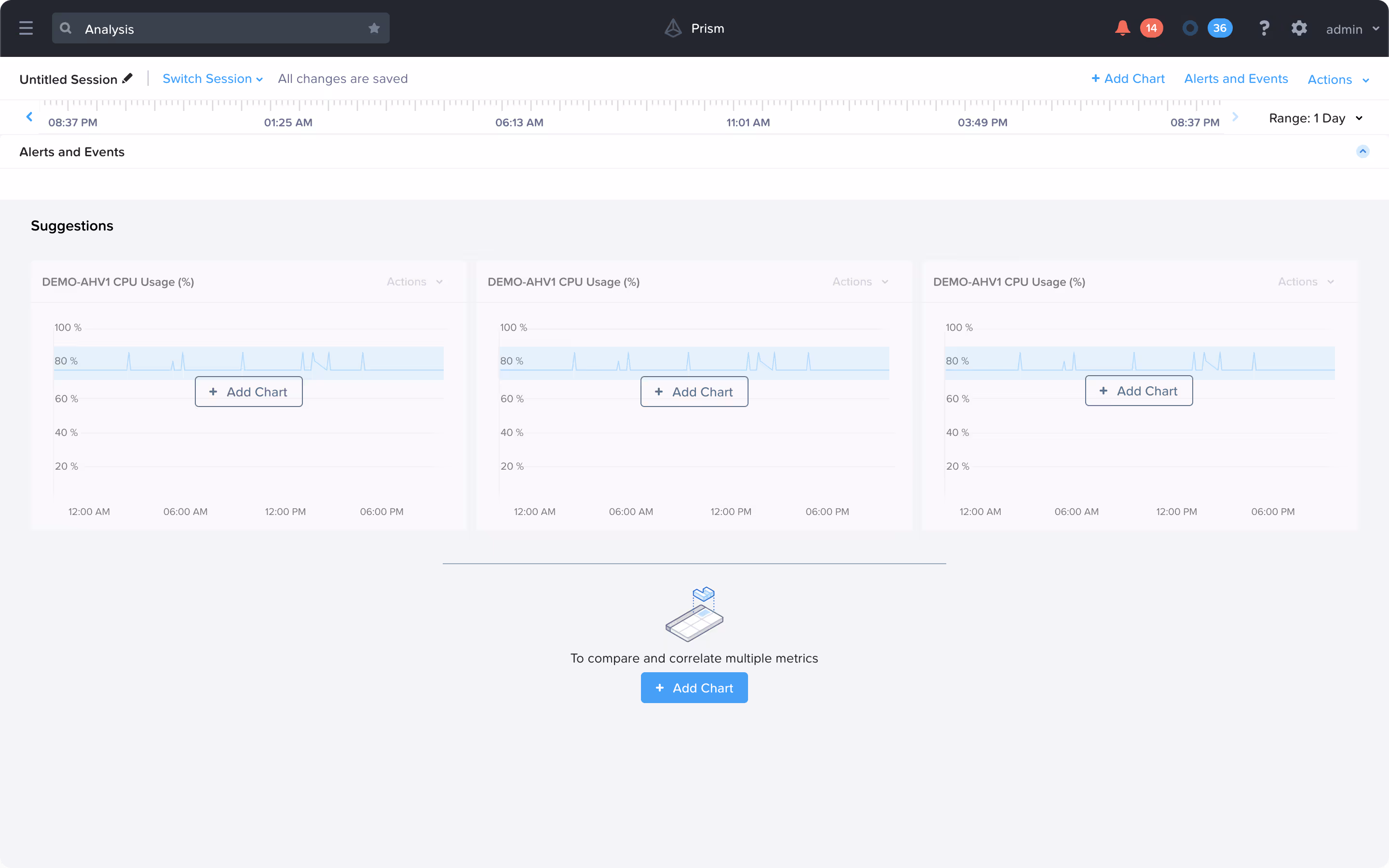 Analysis page - Quick Add