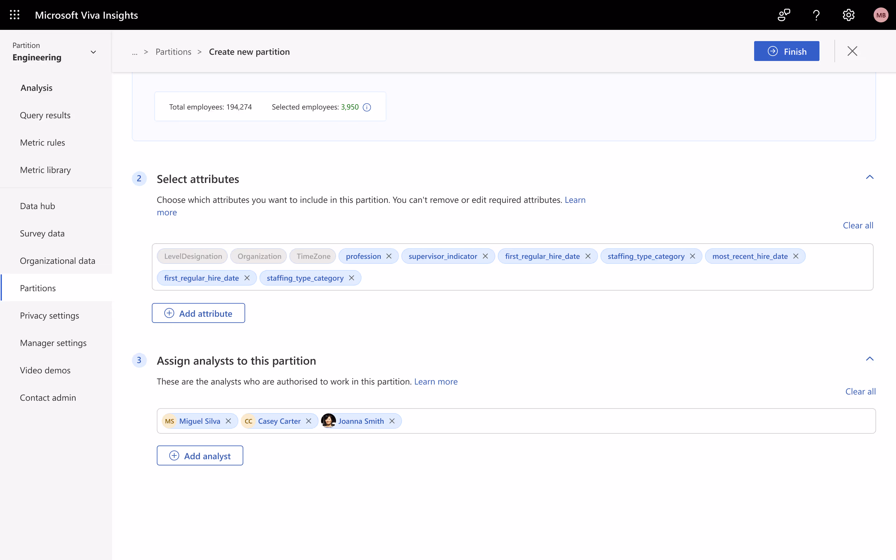 Adding users in the old platform, which is Workplace Analytics