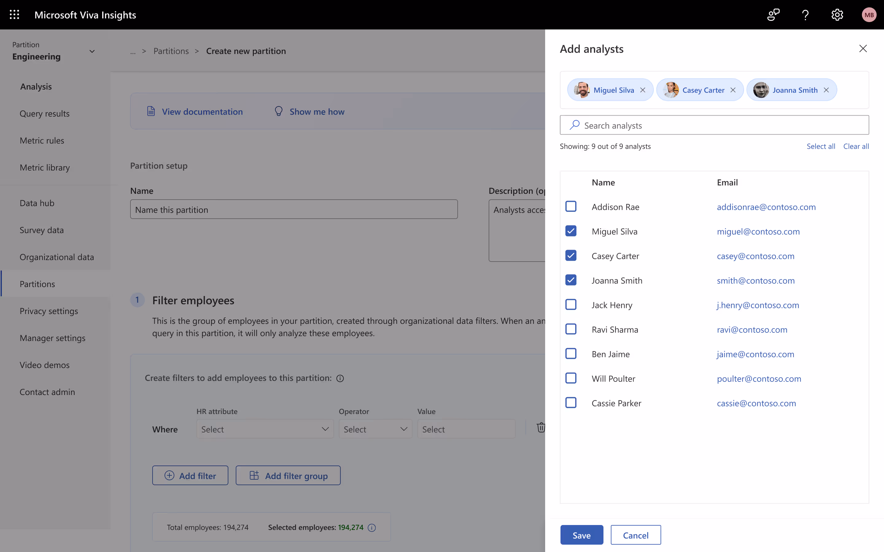 Adding attributes in the old platform, which is Workplace Analytics