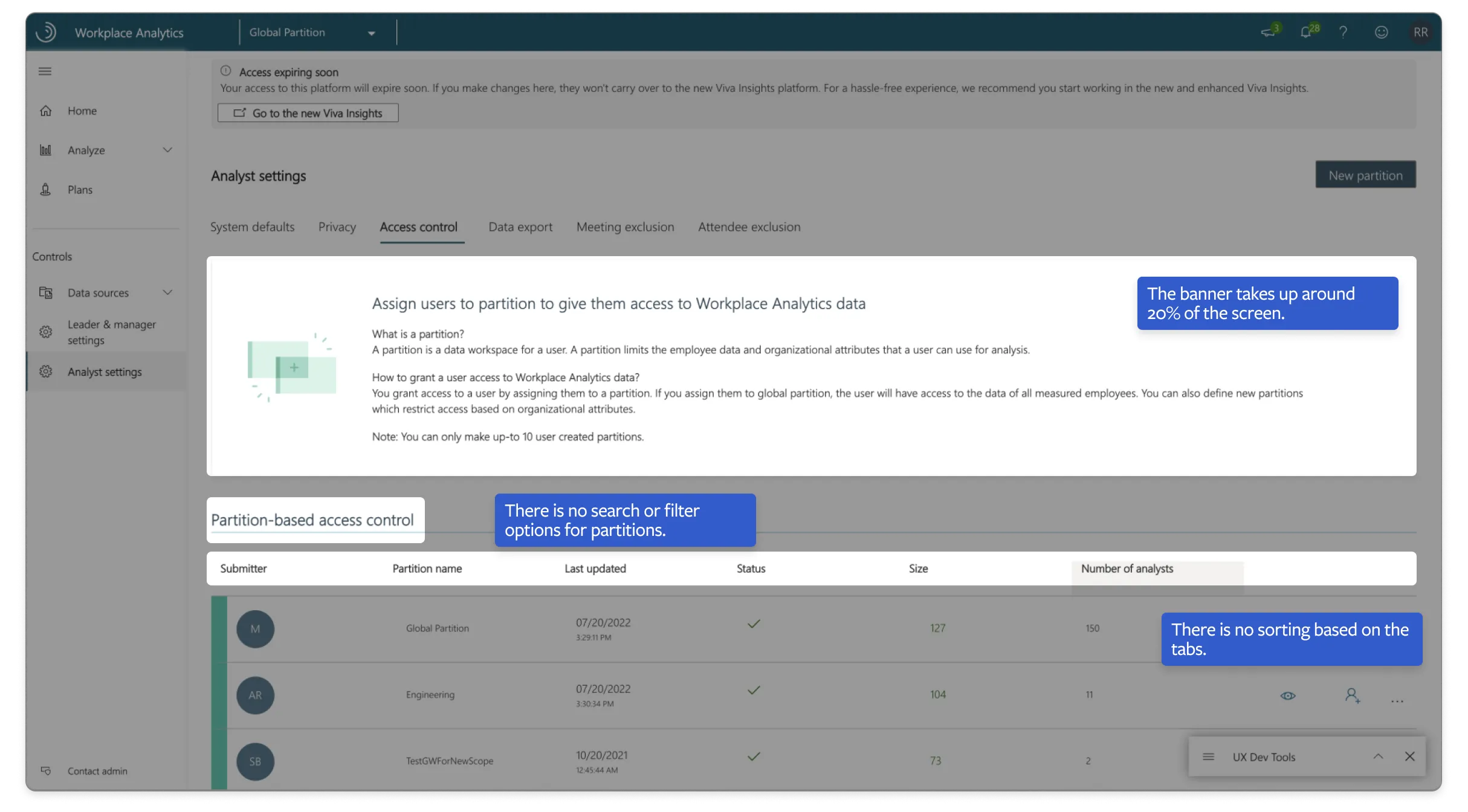 Create partition in WPA highlighted issues